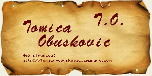 Tomica Obušković vizit kartica